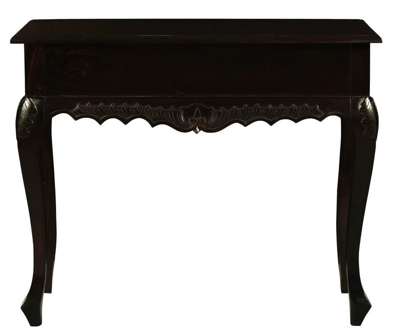 Sierra Carved 1 Drawer Sofa Table (Chocolate)