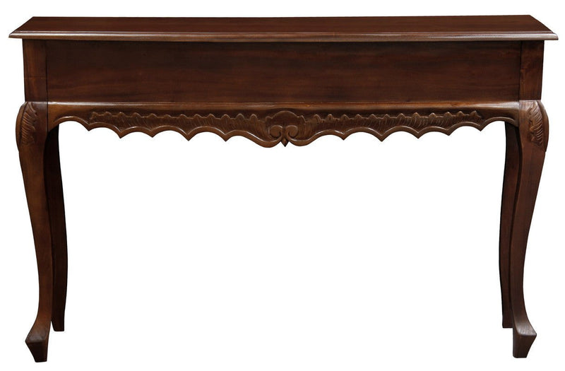 Seine 2 Drawer Carved Sofa Table (Mahogany)