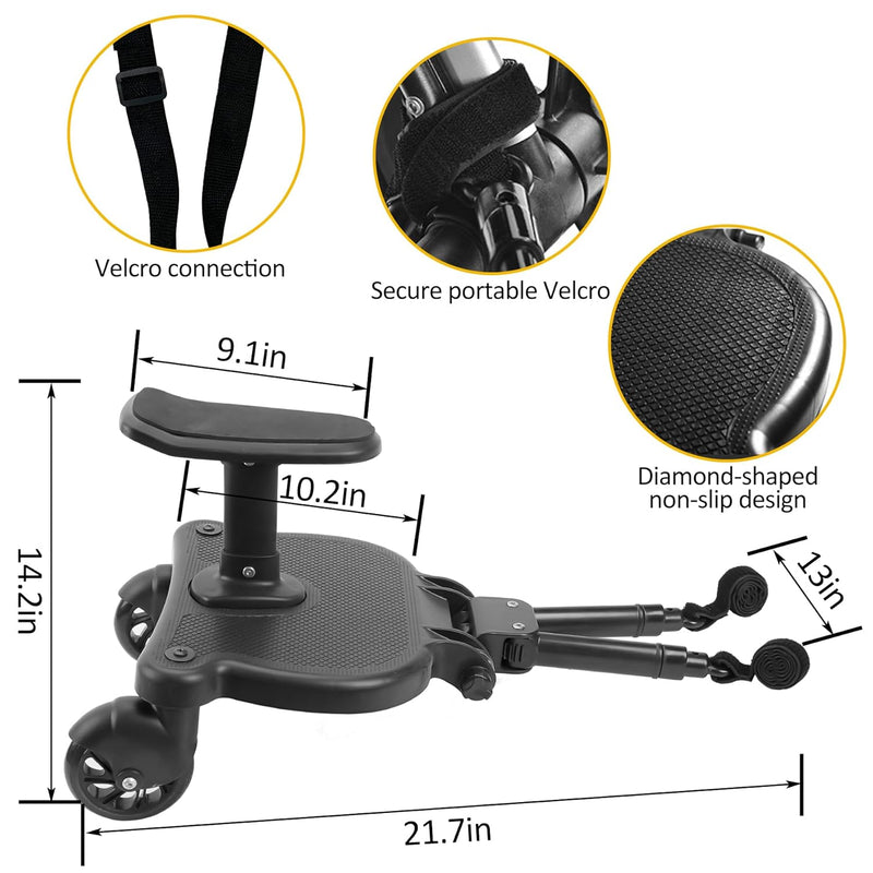 Baby Jogger Glider Board 2 in 1 Kid Stroller Board with Dismountable Seat AU pink wheel