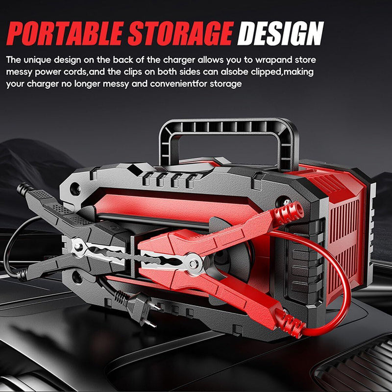 12V 20A/24V 10A Smart Car Battery Charger for Lead Acid LiFePo4 AGM Moto Battery