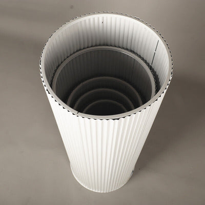 5x Metal Wedding Plinths Cylinder Pedestal Stand Ripple Cake Dessert Display