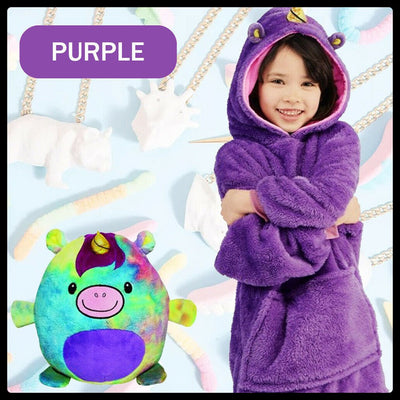 Kids Comfy Blanket Hoodie Ultra Plush Giant Sweatshirt Huggle Fleece Warm Hooded