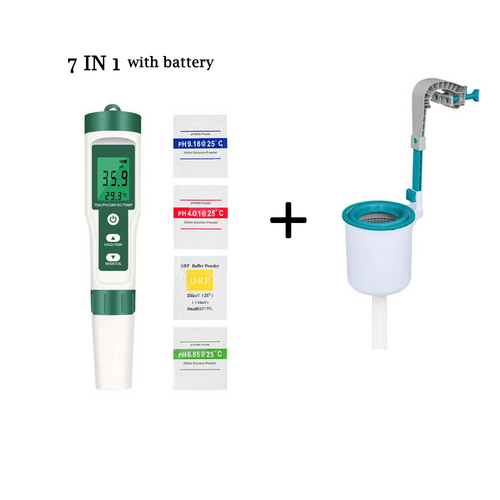 7 in 1 PH Meter Water Quality Monitor Tester Pen and one Bestway Surface Skimmer