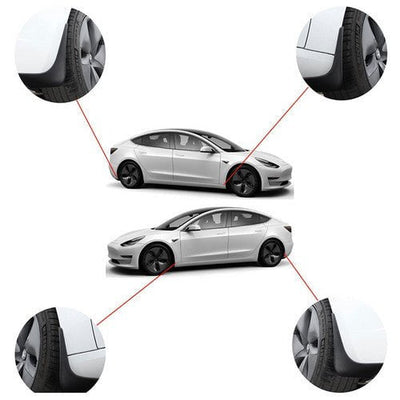 Tesla Y wheel cap 4 gray and model Y front and rear PP TPE fender 4