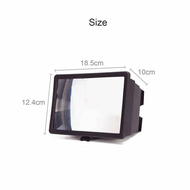 3D Mobile Phone Screen Magnifier 12" HD Video Amplifier for Smartphone Stand