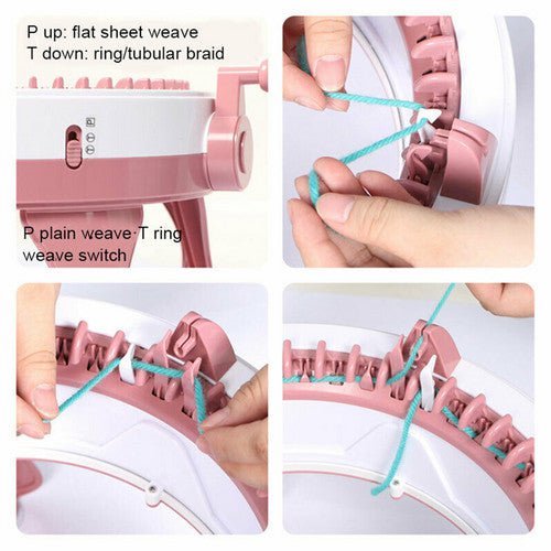 48 Needles DIY Knitting Machine Weaving Swift Yarn Fiber String Ball Wool Winder