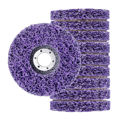 10 x 125mm x 22mm POLY STRIP DISC WHEEL PAINT RUST REMOVAL CLEAN GRINDER