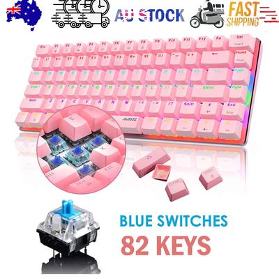 AK33 82 keys Compact Gaming Mechanical Keyboard with Anti-ghosting Keys for Game