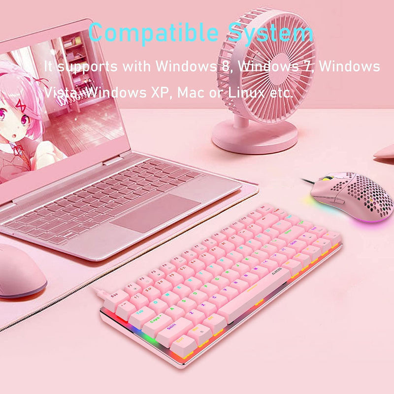 AK33 82 keys Compact Gaming Mechanical Keyboard with Anti-ghosting Keys for Game