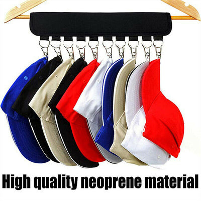 2X 10 Clips Door Cap Rack Baseball Hat Holder Closet Hanger Storage Organizer