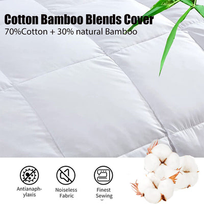 Goose Feather Down Quilt 500 GSM Duvet Doonas Queen:210x210cm