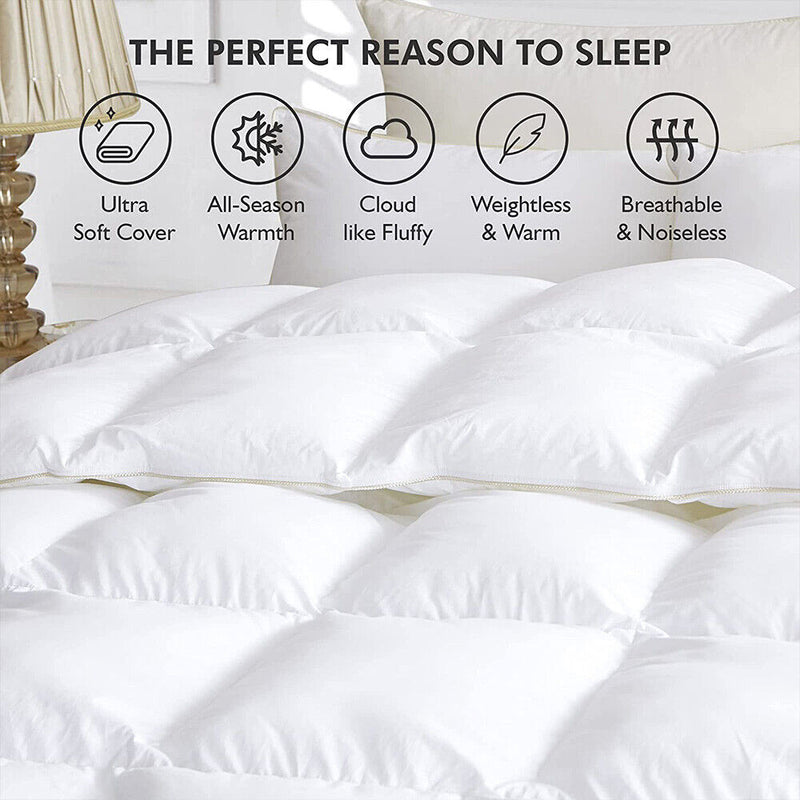 Goose Feather Down Quilt 700 GSM Duvet DoonasQueen:210x210cm