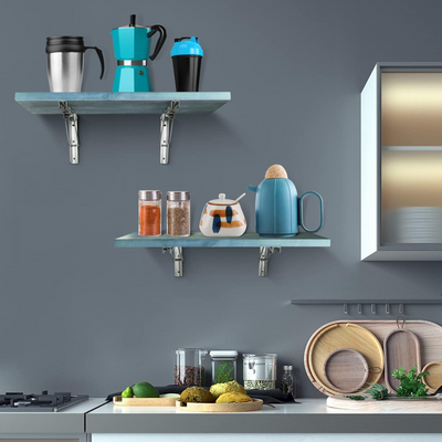 10"Stainless Steel Folding Table Bracket Shelf Bench 200kg Load Heavy Duty