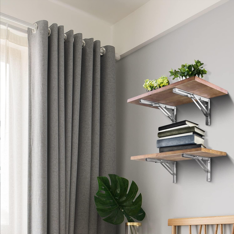 10"Stainless Steel Folding Table Bracket Shelf Bench 200kg Load Heavy Duty