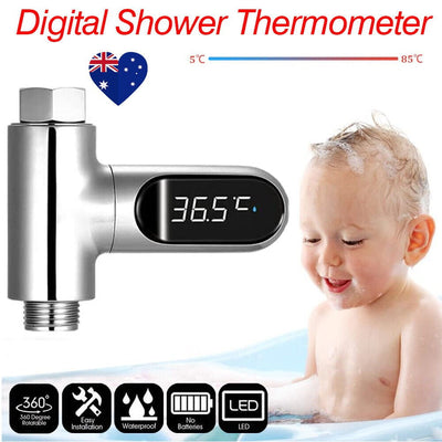 LED Digital Tap Water Temperature Monitor Shower Faucet Kids Safe Thermometer AU