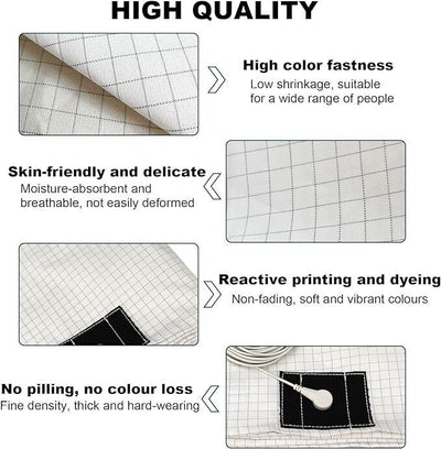 Bed Earthing Sheet Grounding Sheet Mat Large Bed Sheet Flat Sheet W/AU Plug 153x203cm