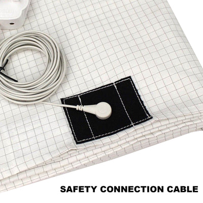 Bed Earthing Sheet Grounding Sheet Mat Large Bed Sheet Flat Sheet W/AU Plug 153x203cm