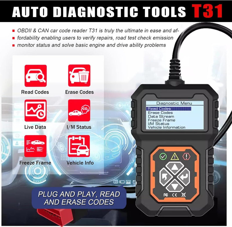 LAUNCH CY3001 Car OBD2 EOBD Scanner Auto Code Reader Engine Diagnostic Scan Tool