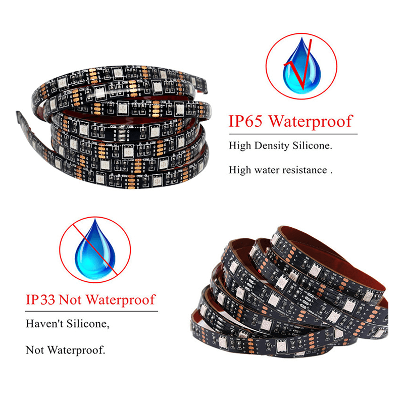 3M RGB LED Strip Lights IP65 Waterproof 5050 300LEDs 12V USB Bluetooth Gift