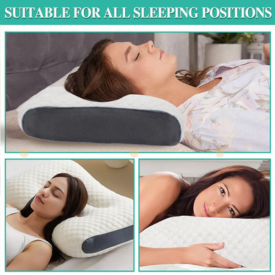 2 pcs Pain Relief Ergonomic Pillow Adjustable Contour Orthopedic Cervical Bed Pillow