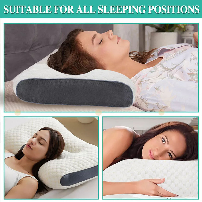 2 pcs Pain Relief Ergonomic Pillow Adjustable Contour Orthopedic Cervical Bed Pillow
