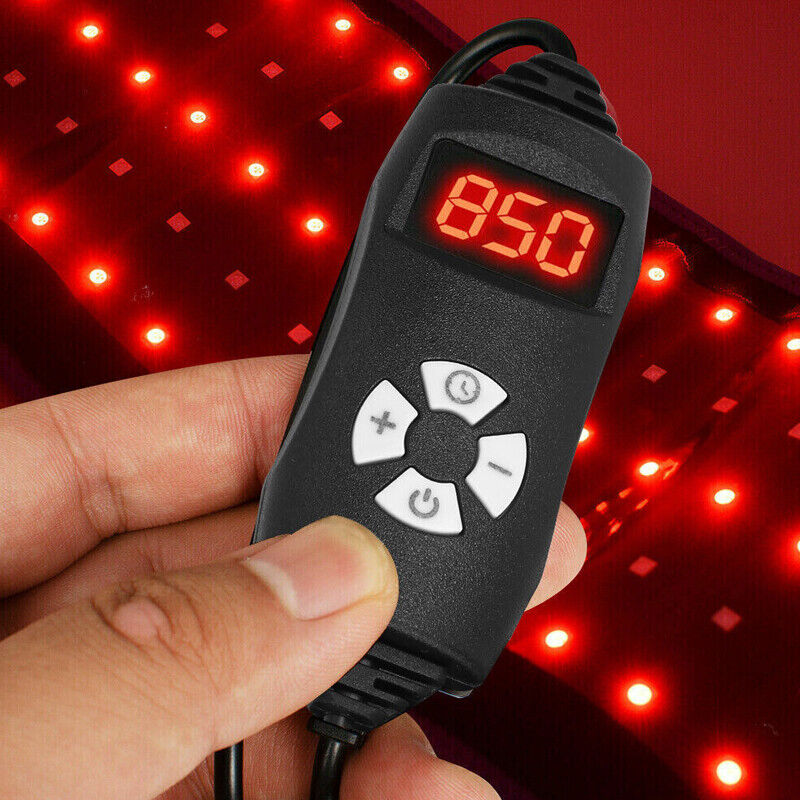 660nm Red & 850nm Near Infrared Light Therapy Heated Wrist Belt Pad Pain Relief