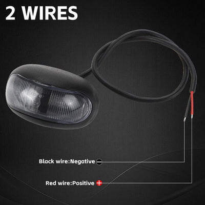 10X LED Clearance Lights Amber Red Side Marker Lamp Truck Trailer Caravan 12-24V