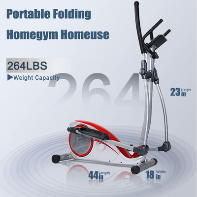 Sardine Sport E60 Elliptical Machine Cross Trainer with 8 Level Resistance, Hyper-Quiet Magnetic System