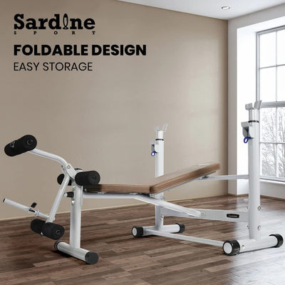 Sardine Sport Adjustable Multifunctional Weight Bench Press, Strength Training&Home Gym System