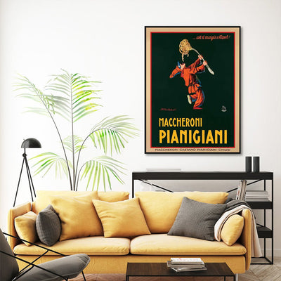 Wall Art 50cmx70cm Maccheroni Pianiciani Black Frame Canvas