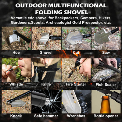 X-BULL Folding Shovel Outdoor Camping Survival Tools Multifunction Military