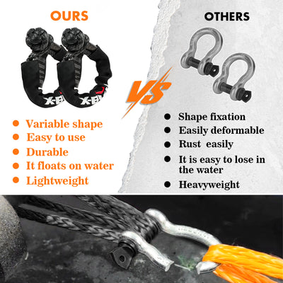 X-BULL 4WD Recovery Kit Snatch Strap Soft Shackles Folding Shovel Survival 4X4