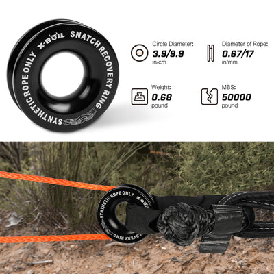 X-BULL 4WD Recovery Kit Snatch Strap Soft Shackles Folding Shovel Survival 4X4