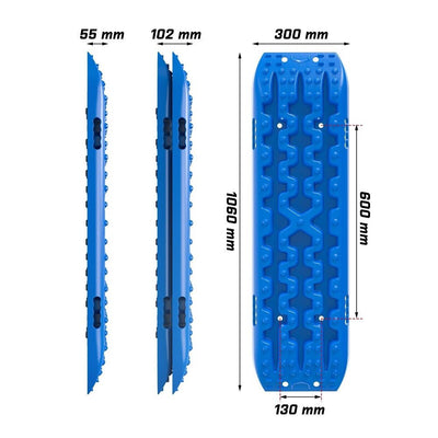 X-BULL Recovery tracks Mud Snow / Sand tracks / Grass 4X4 Caravan 2pcs 4WD Gen 3.0 - Blue