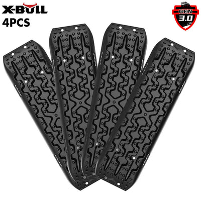 X-BULL Recovery tracks / Sand tracks / Mud tracks / Off Road 4WD 4x4 Car 2 Pairs Gen 3.0 - Black