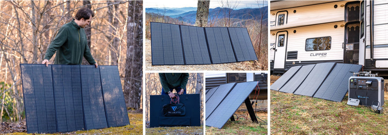 BLUETTI PV350 350W Solar Panel for AC200P/AC200MAX/AC300/EP500 Solar Generator Portable Power Station, Foldable Solar Power Backup, Off-Grid Supplies for Outdoor Camping, Power Failure, Road Trip