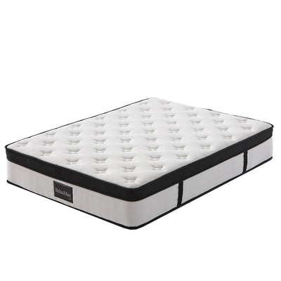 KINGSTON SLUMBER RelaxMax 31cm Double Mattress, Euro Top, 5-Zone, Pocket Spring, Knitted Fabric