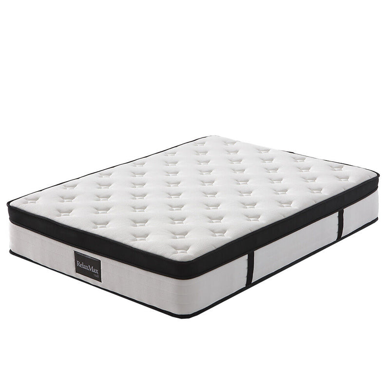 KINGSTON SLUMBER RelaxMax 31cm Double Mattress, Euro Top, 5-Zone, Pocket Spring, Knitted Fabric