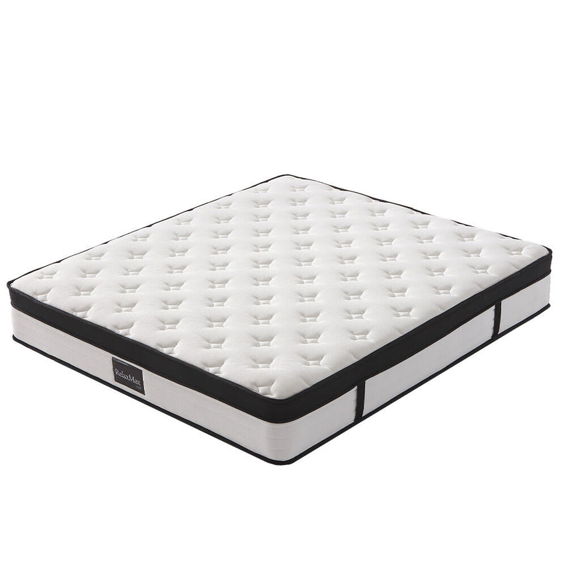 KINGSTON SLUMBER RelaxMax 31cm Queen Mattress, Euro Top, 5-Zone, Pocket Spring, Knitted Fabric