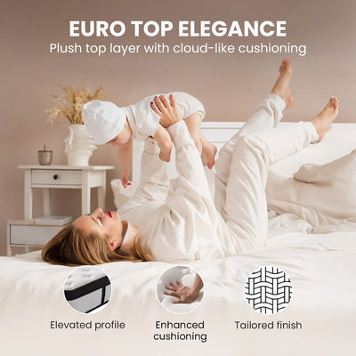 KINGSTON SLUMBER RelaxMax 31cm Queen Mattress, Euro Top, 5-Zone, Pocket Spring, Knitted Fabric