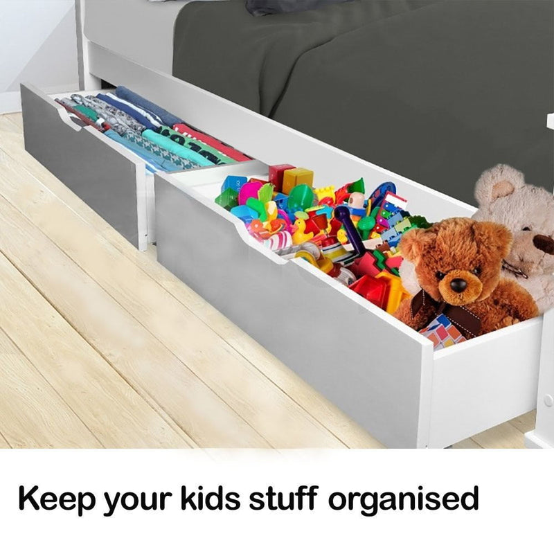 Kingston Slumber Trundle Under Bed Storage Drawers, 2 Pieces, White