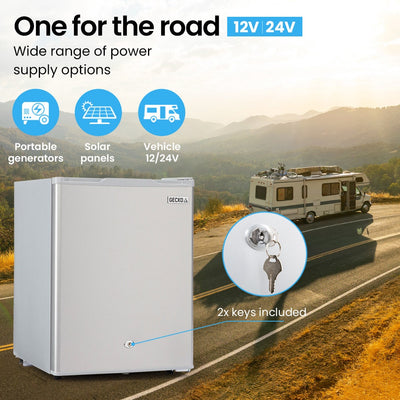 GECKO 70L Portable Fridge Freezer for Car Camping Caravans Fridges Refrigerator Cooler 12V/24V/240V