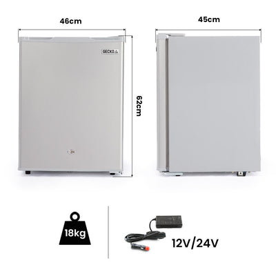 GECKO 70L Portable Fridge Freezer for Car Camping Caravans Fridges Refrigerator Cooler 12V/24V/240V
