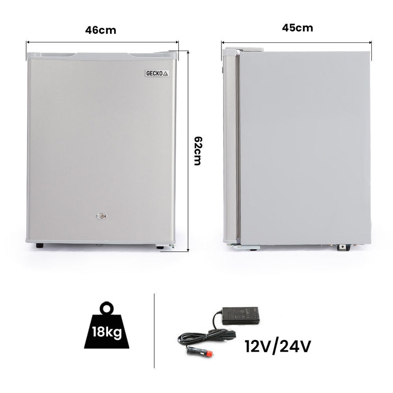 GECKO 70L Portable Fridge Freezer for Car Camping Caravans Fridges Refrigerator Cooler 12V/24V/240V