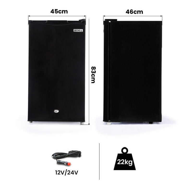 GECKO 95L Portable Upright Fridge Freezer Camping Caravans Bar Fridges 12V/24V/240V Refrigerator