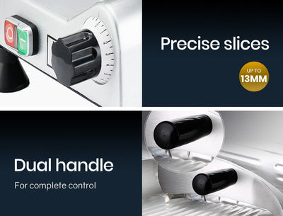 EUROCHEF 8 Inch Commercial Meat Slicer 280W Electric Food Cutting Machine, Deli Shaver Cutter 200mm