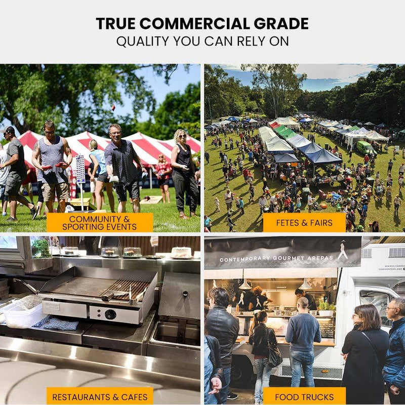 THERMOMATE 4400W Electric Griddle Commercial Grill Griller Pan Hot Plate Countertop Extra Large