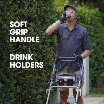 BAUMR-AG 18" 150cc Self Propelled Lawn Mower, 7 Height, Steel Deck, Cup Holders, 4-Stroke Petrol Lawnmower - 740SX