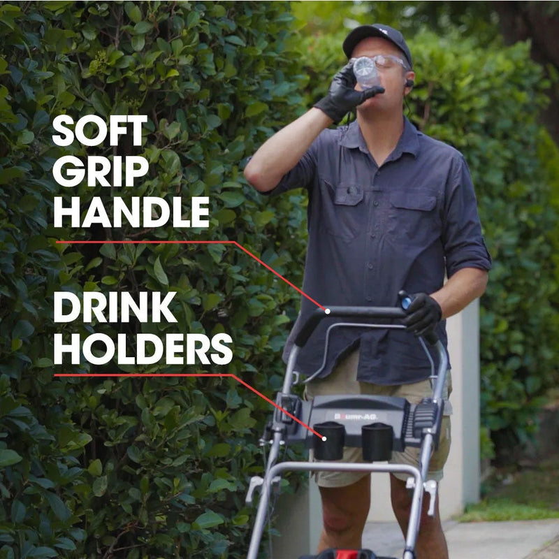 BAUMR-AG 18" 150cc Self Propelled Lawn Mower, 7 Height, Steel Deck, Cup Holders, 4-Stroke Petrol Lawnmower - 740SX