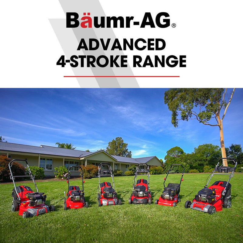 BAUMR-AG 18" 150cc Self Propelled Lawn Mower, 7 Height, Steel Deck, Cup Holders, 4-Stroke Petrol Lawnmower - 740SX